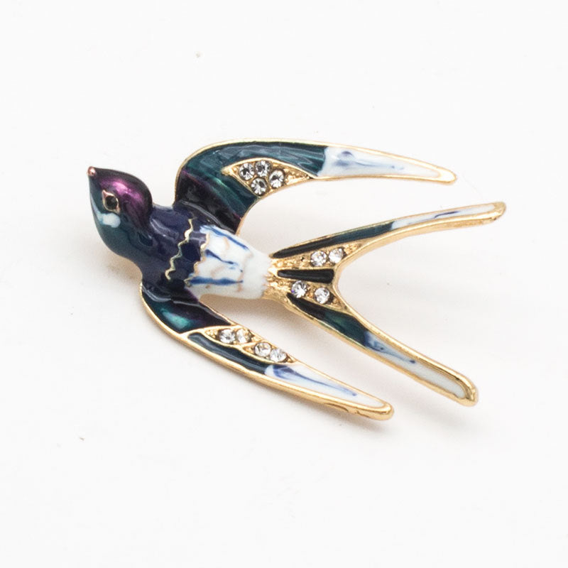 Enamel Bird Brooch Kalsten