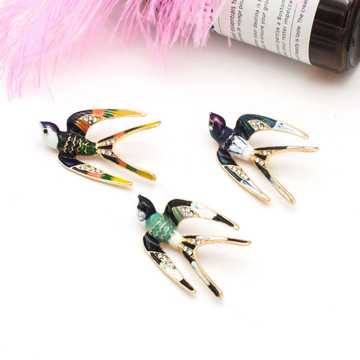 Enamel Bird Brooch Kalsten