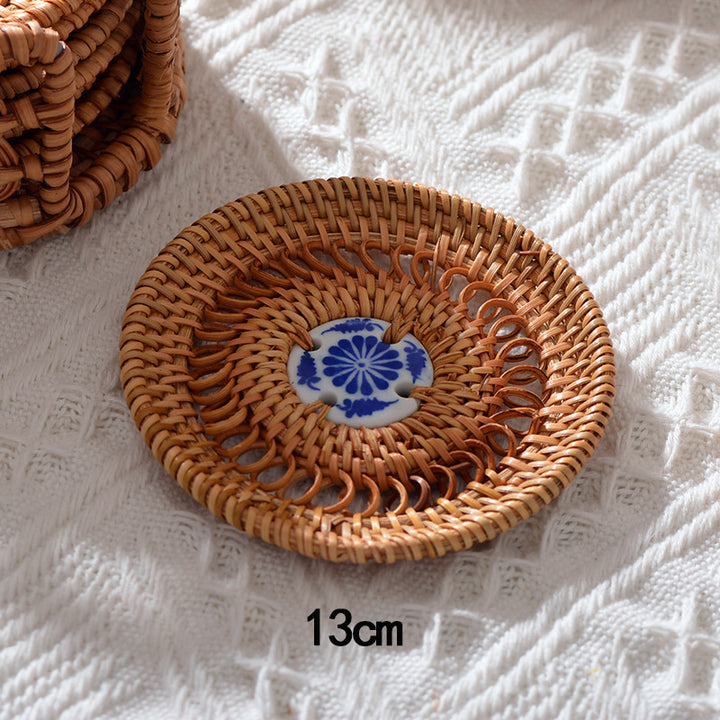 Handmade coasters made of woven material Kalsten