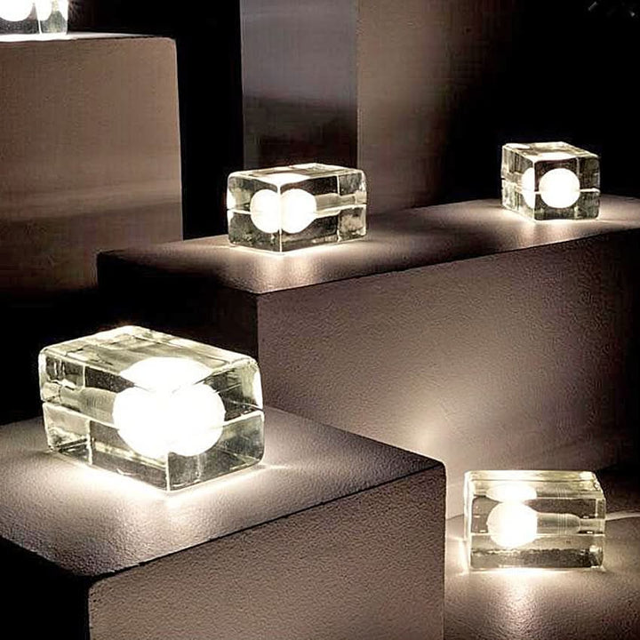 Kalsten | Glass Block Table Lamp with G9 Socket