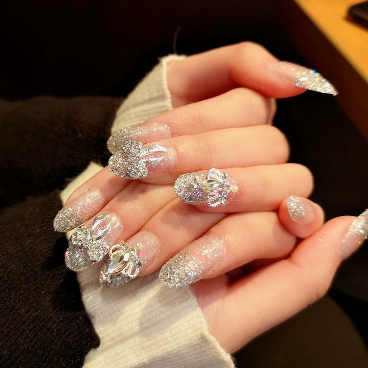 Glamorous Glittering Press-On Nail Set