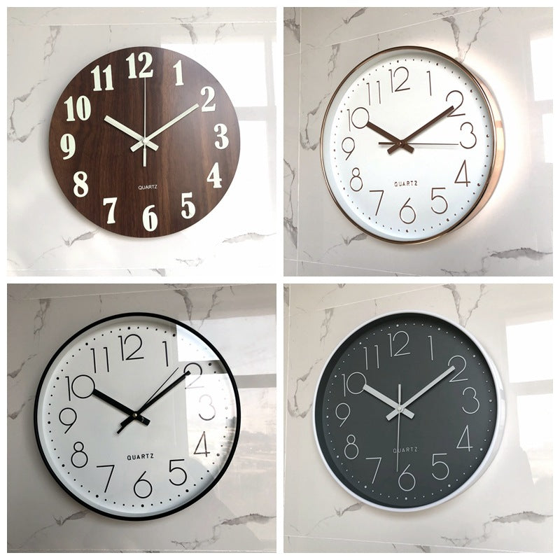 Wall clock in modern wood design Kalsten