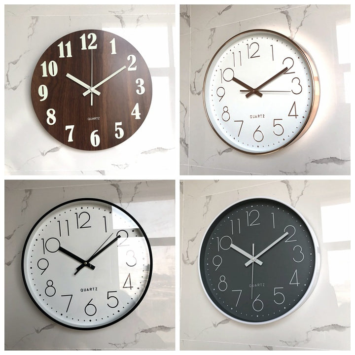 Wall clock in modern wood design Kalsten