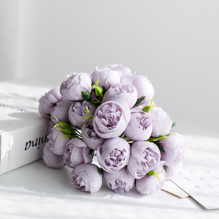 Elegant Faux Peony Bouquet