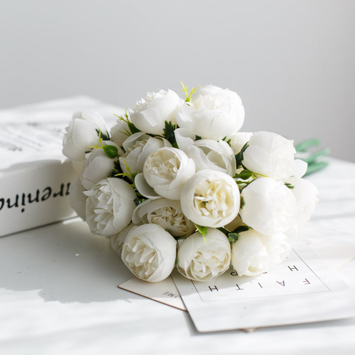 Elegant Faux Peony Bouquet