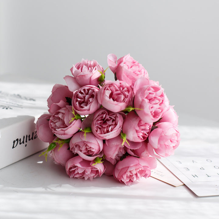 Elegant Faux Peony Bouquet