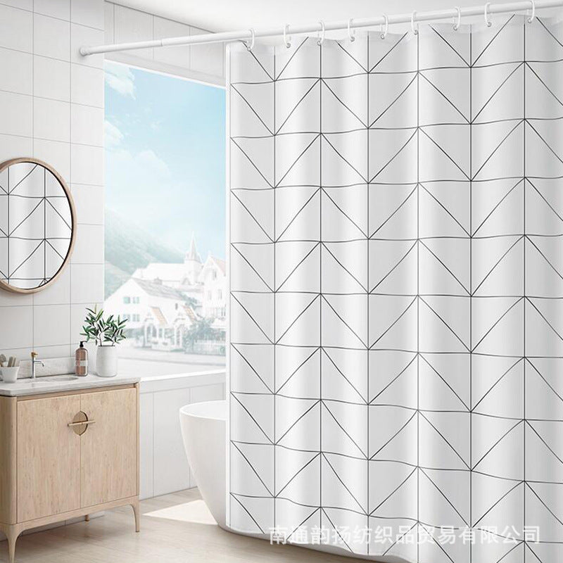 Modern Minimalist Grid Shower Curtain Kalsten