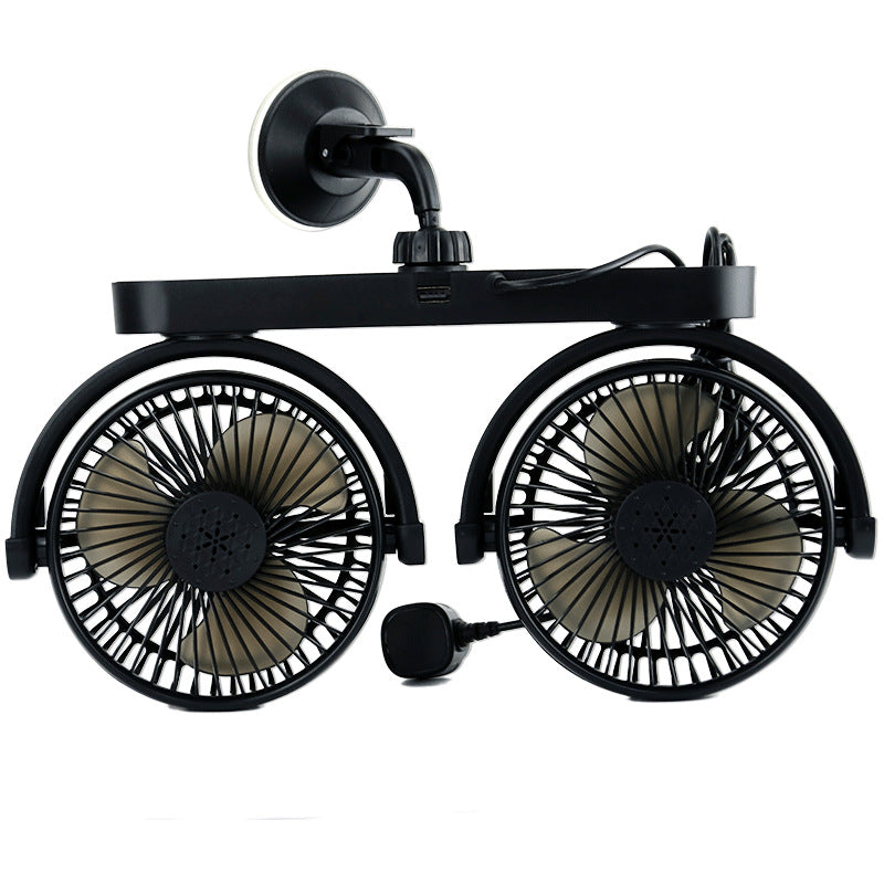 Dual-Head Suction Cup Car Cooling Fan Kalsten