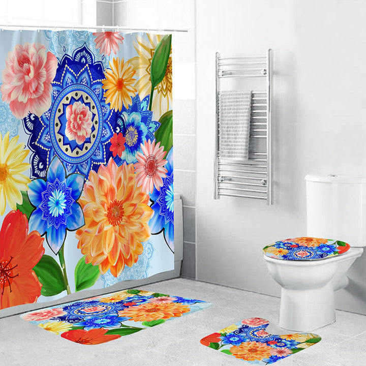 Floral Pattern Bathroom Set Kalsten
