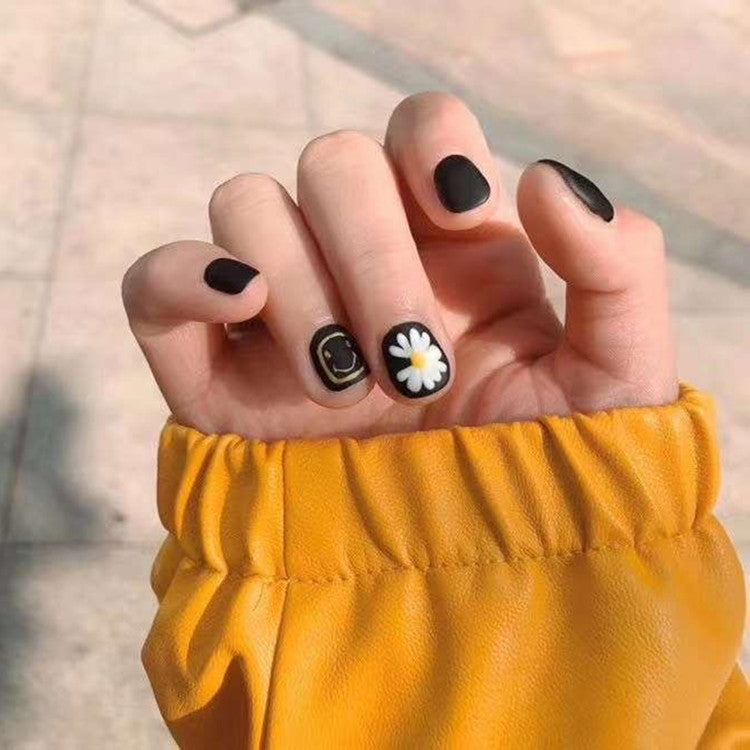 Artificial nails with floral design and matte finish Kalsten