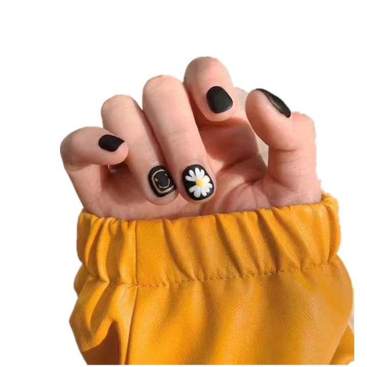 Artificial nails with floral design and matte finish Kalsten
