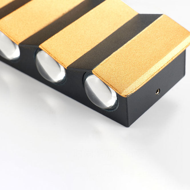 Modern Light Luxury Golden Aluminium Outdoor Waterproof Terrace LED Wall Light Lamp | Kalsten