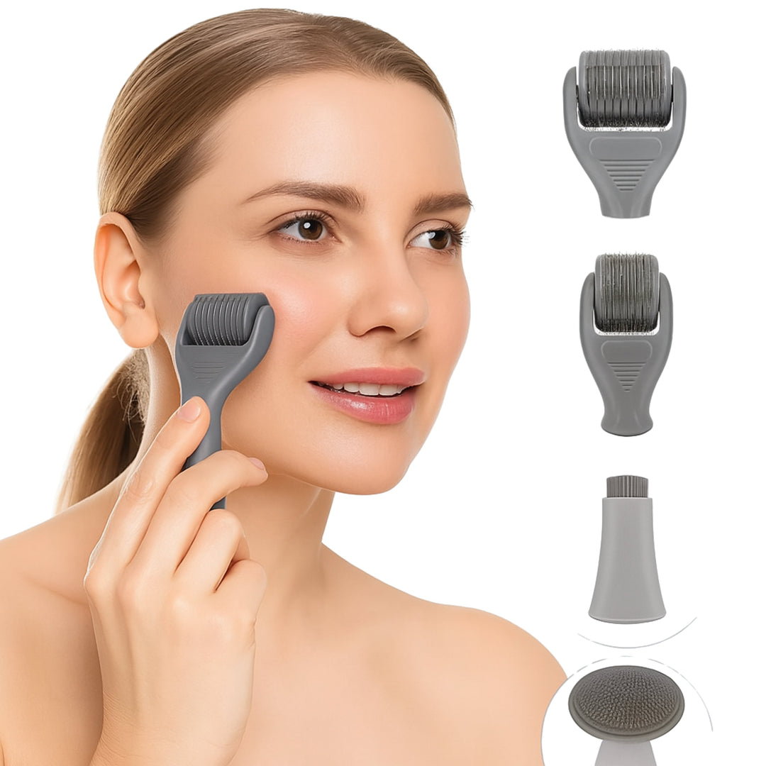 DermaGlow Microneedling Derma Roller Kit – Anti-Ageing – Titanium Needles – Home Skincare for Women Kalsten
