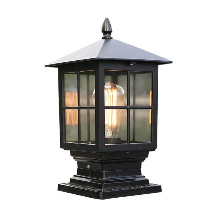 European Outdoor Column Lantern Waterproof  Rustproof 1-Light Patio Light | Kalsten