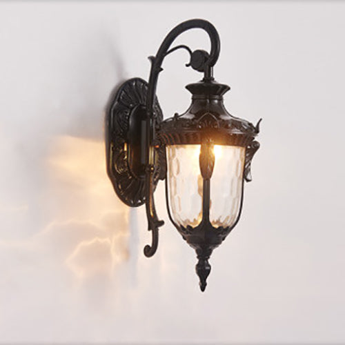 European Deluxe Lantern Outdoor Waterproof 1-Light Wall Sconce Lamp | Kalsten