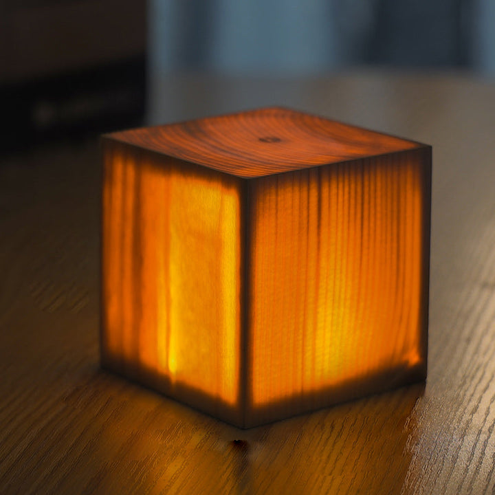 Cordless LED table lamp with rechargeable battery and touch control – Warm wood design for a cozy atmosphere | Kalsten