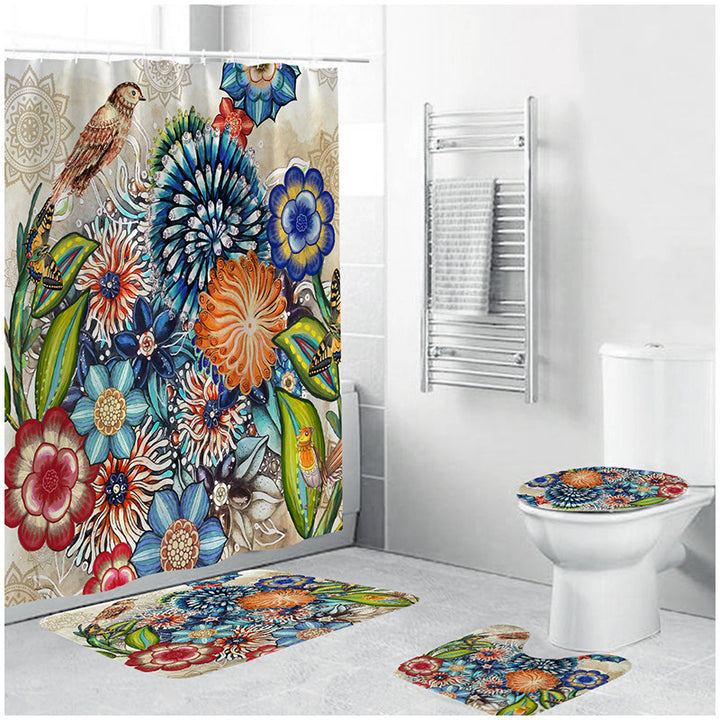 Floral Pattern Bathroom Set Kalsten