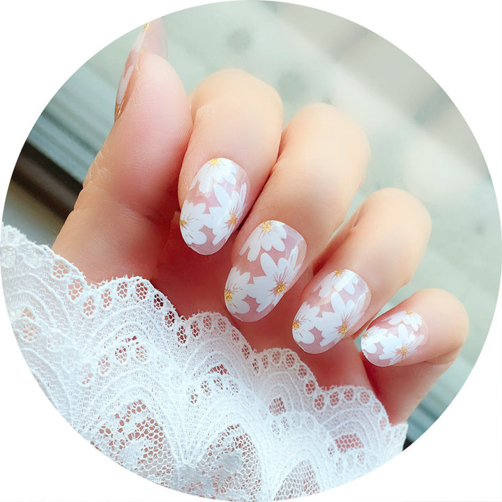 Floral Artistic Press-On Nail Tips