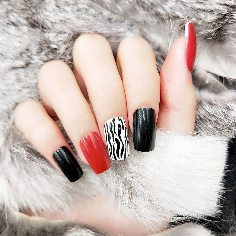Artistic Colorful Press-On Nail Set