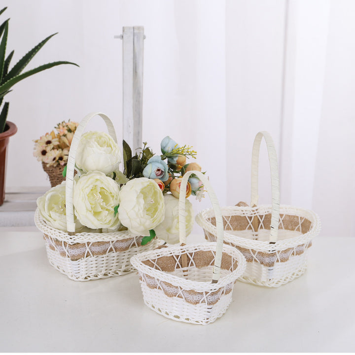 Decorative Floral Woven Basket Set Kalsten