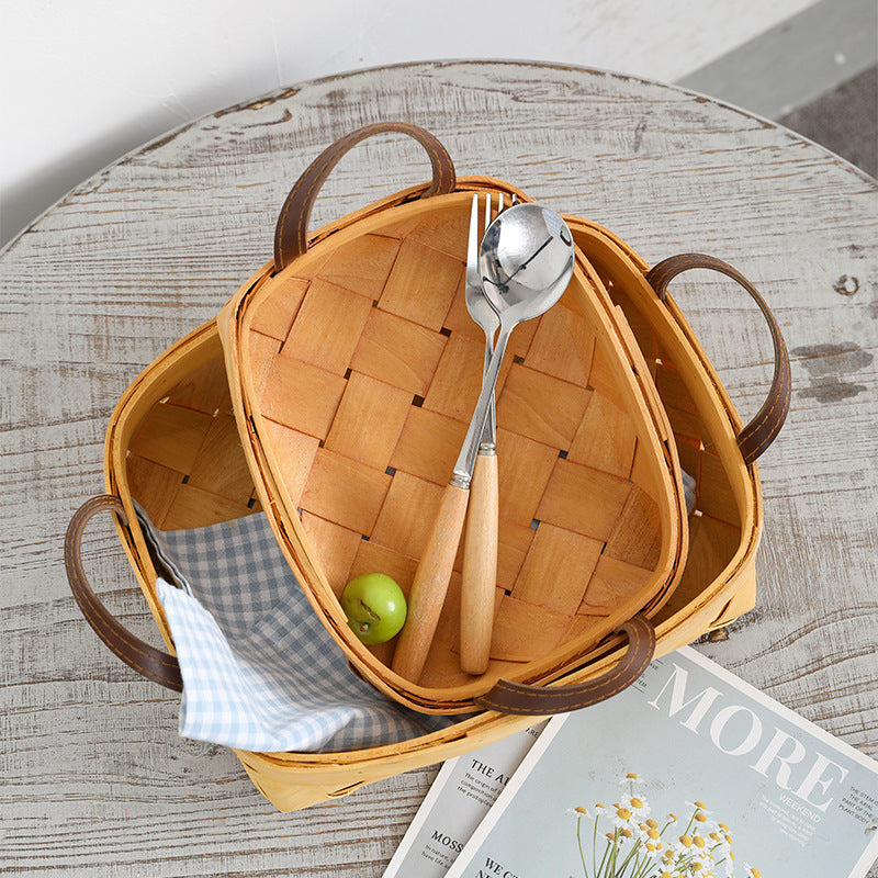 Unisex Multifunctional Storage Box made of Woven Natural Material Kalsten