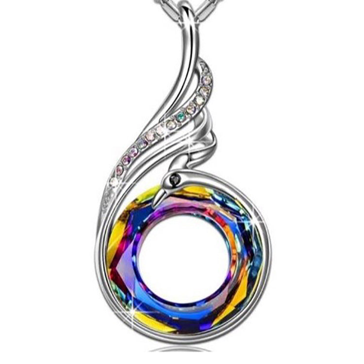 Luxurious Crystal-Embellished Pendant Necklace Kalsten