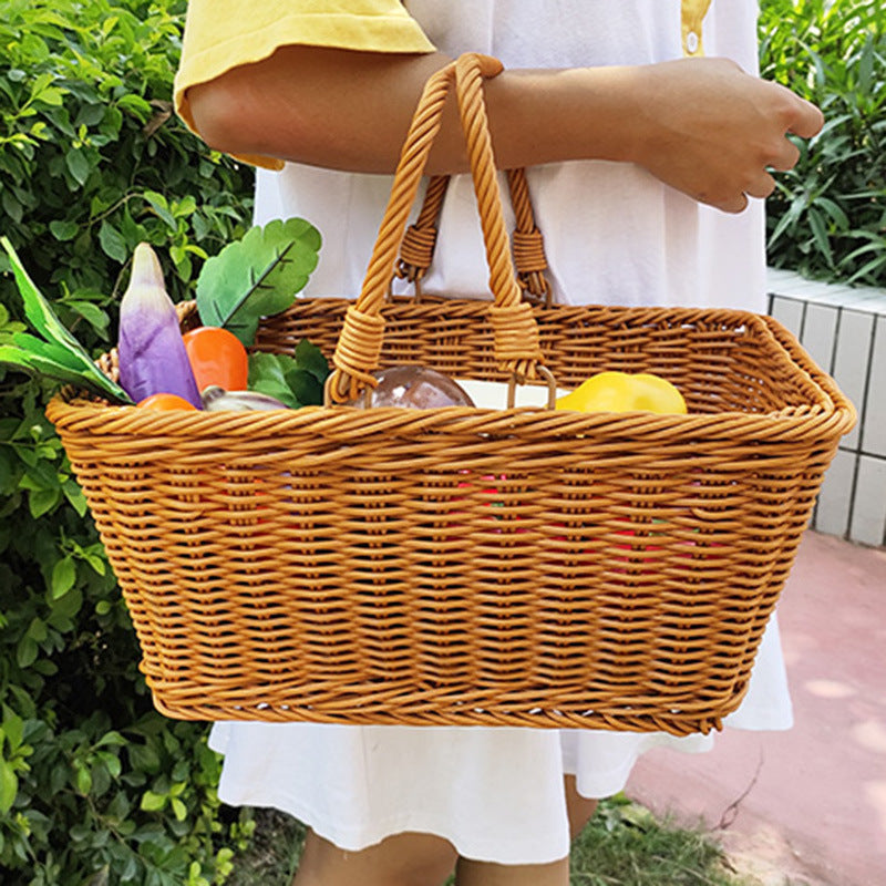 Stylish Woven Market Basket Kalsten