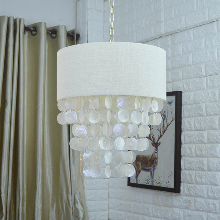 Elegant Capiz Shell Pendant Light