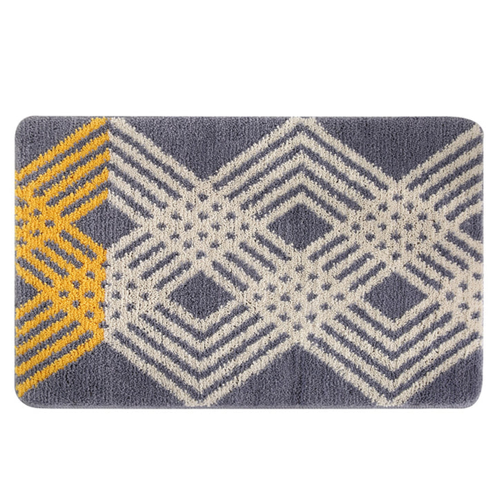 Geometric Plush Bath Mat