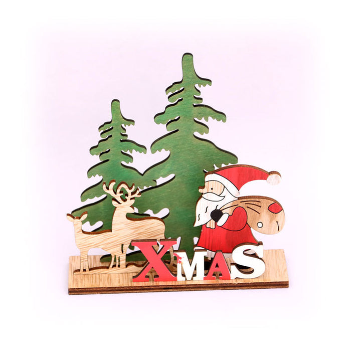 Decorative Wooden Christmas Table Centerpiece Kalsten