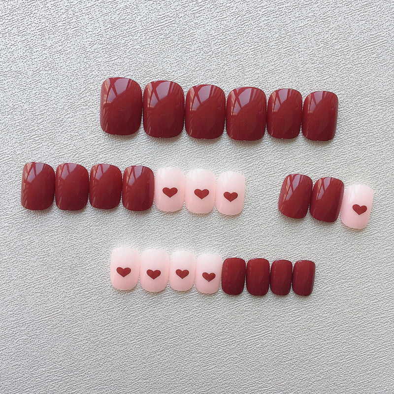 Heart-Themed Nail Art