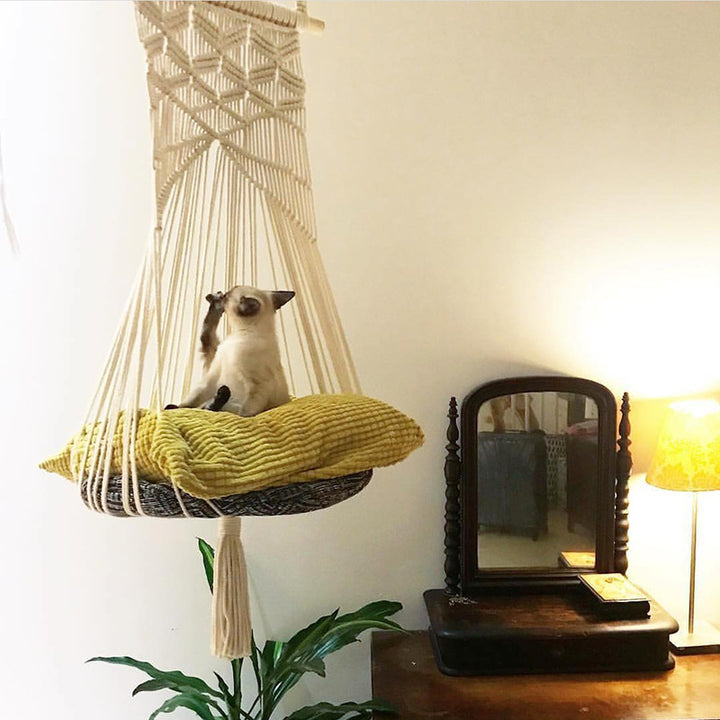 Macrame Wall Hanging Tapestry with Geometric Pattern Kalsten