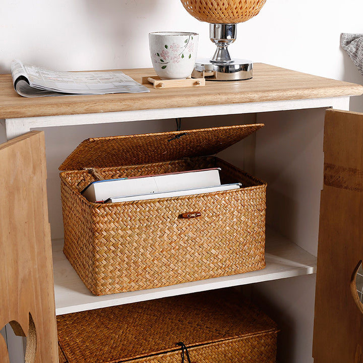Unisex storage chest made of refined natural material Kalsten