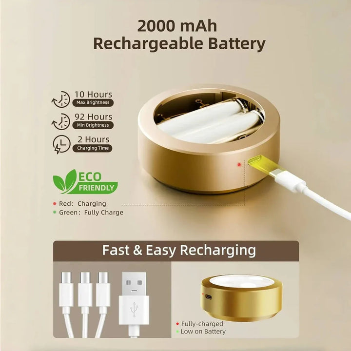 Kalsten | 2 + 1 | Wireless Picture Lights – No Drilling, Rechargeable, Color Change with Remote Control