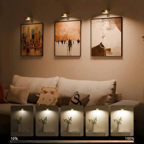 Kalsten | 2 + 1 | Wireless Picture Lights – No Drilling, Rechargeable, Color Change with Remote Control
