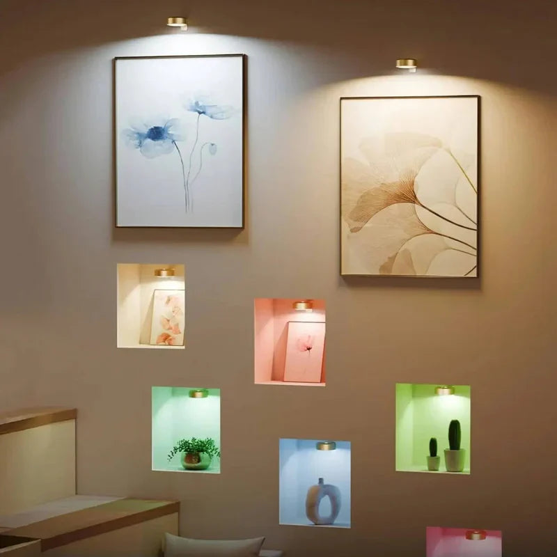 Kalsten | 2 + 1 | Wireless Picture Lights – No Drilling, Rechargeable, Color Change with Remote Control