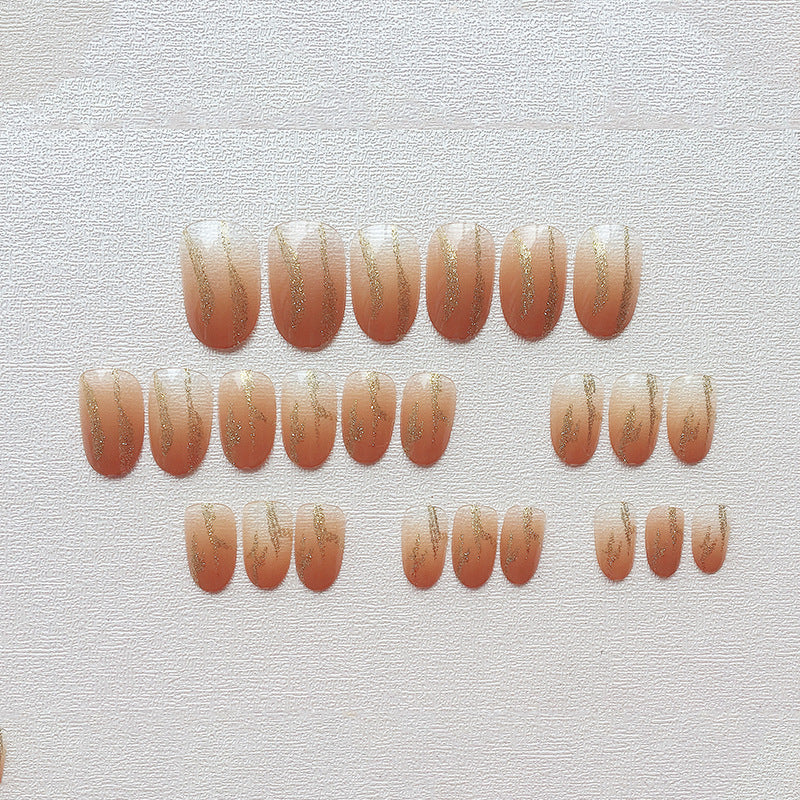 Sparkling Almond-Shaped Press-On Nail Tips
