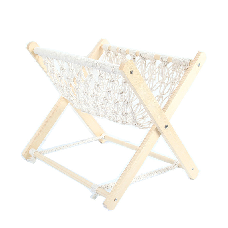 Macrame Folding Hammock-Style Storage Rack Kalsten