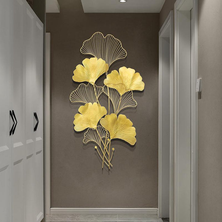 Elegant Ginkgo Leaf Wall Art Sculpture Kalsten 1789208481