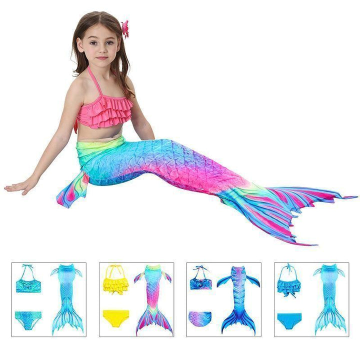 Kalsten | Girls Mermaid Tail Kids Swimsuit Bikini Set