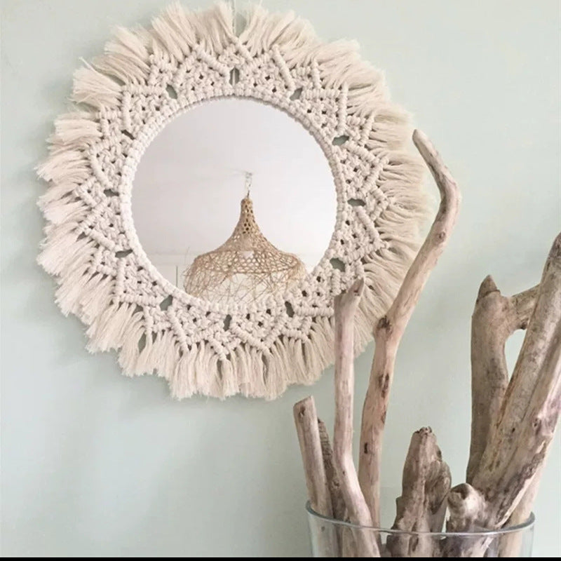 Decorative Macrame Wall Mirror Kalsten