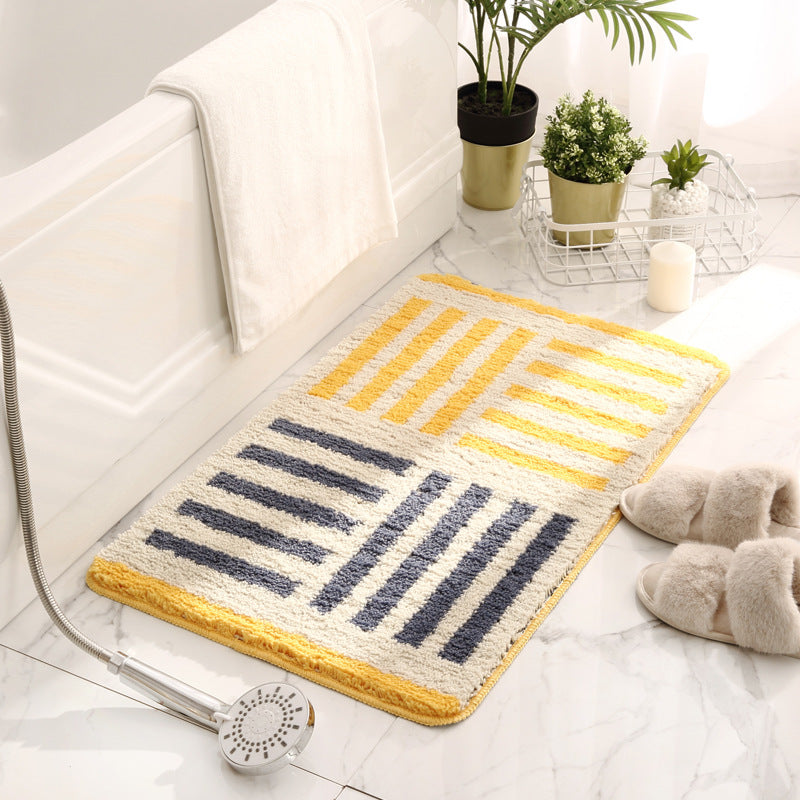 Geometric Plush Bath Mat