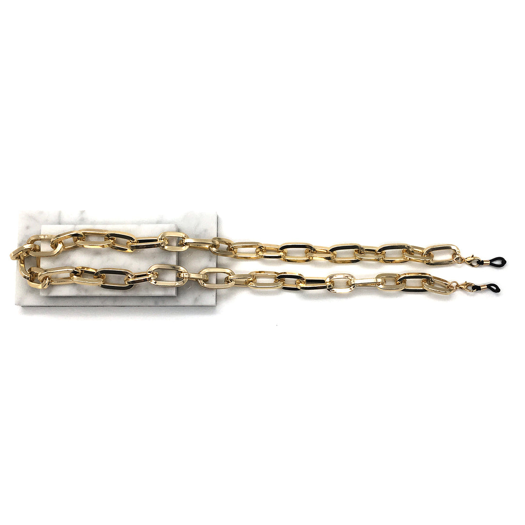 Fashion-Forward Metallic Eyewear Chain Kalsten