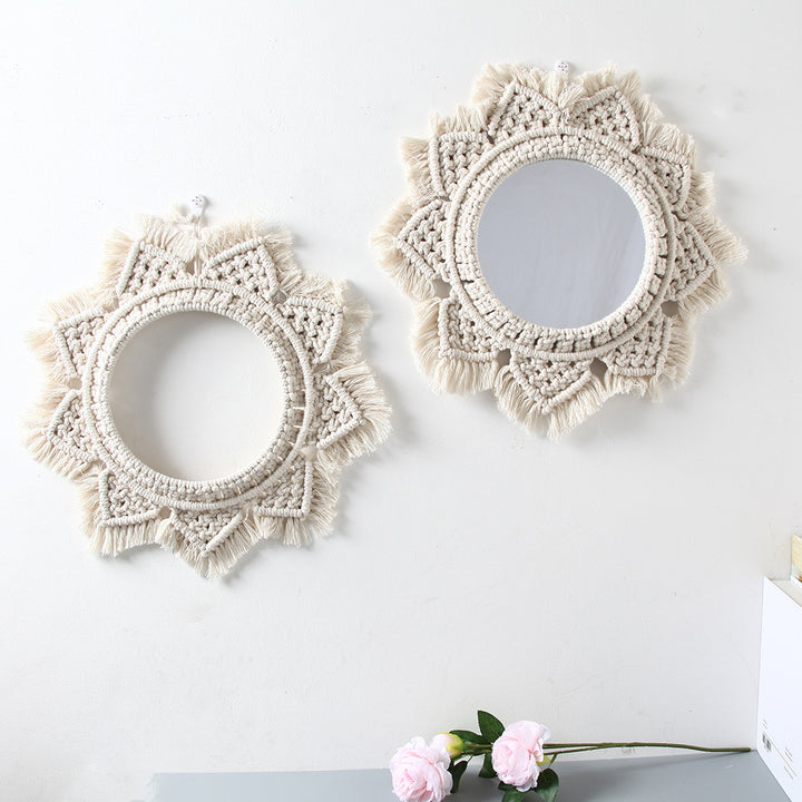 Macrame Decorative Wall Mirror Kalsten