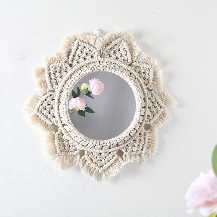 Macrame Decorative Wall Mirror Kalsten