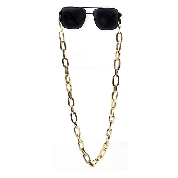 Fashion-Forward Metallic Eyewear Chain Kalsten