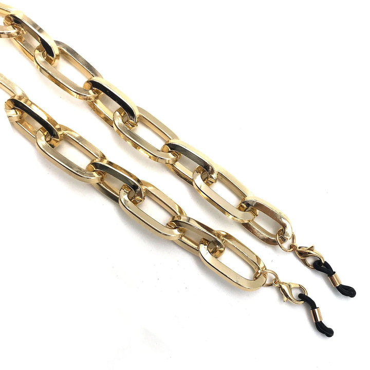 Fashion-Forward Metallic Eyewear Chain Kalsten