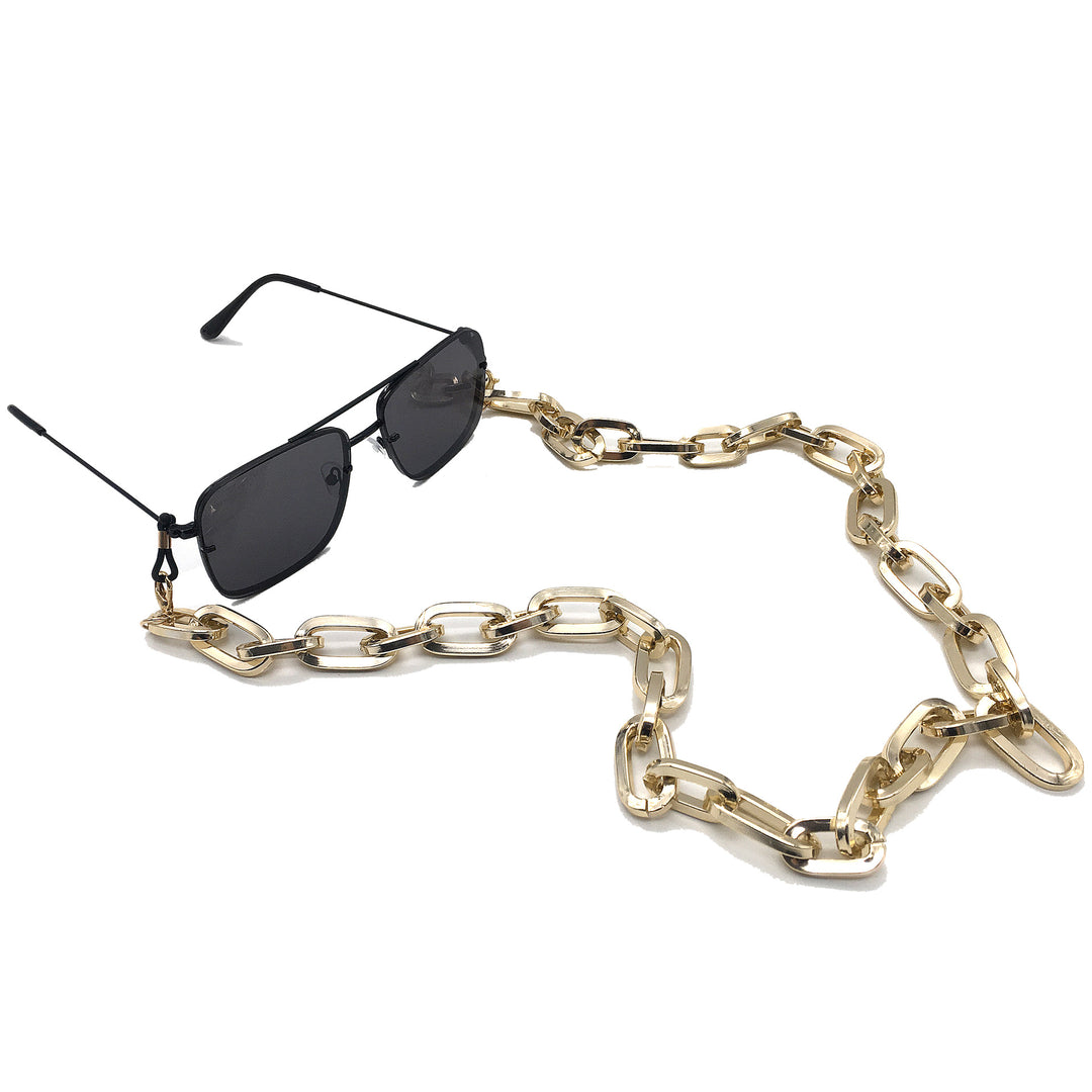 Fashion-Forward Metallic Eyewear Chain Kalsten