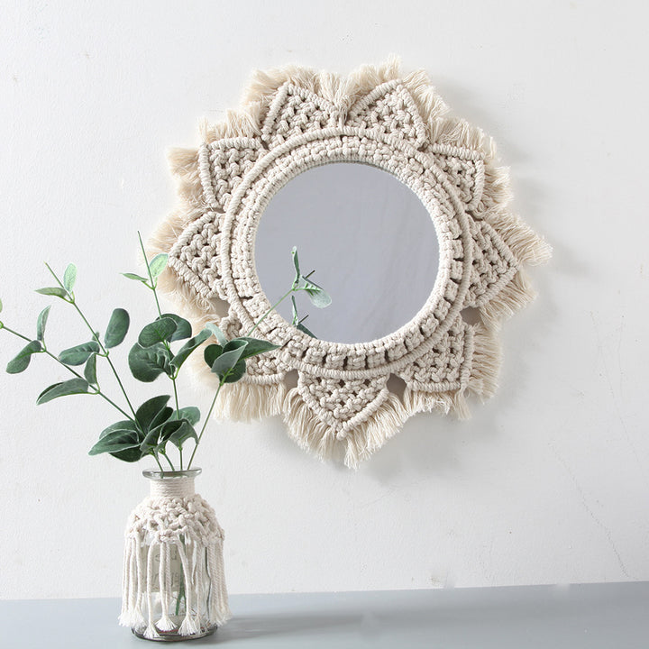 Macrame Decorative Wall Mirror Kalsten