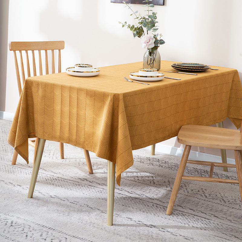 Floral cotton-mix tablecloth with botanical print and easy-care coating Kalsten